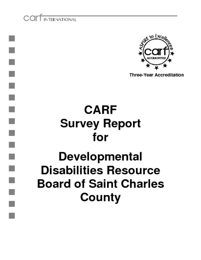 thumbnail of 2015 CARF Survey Report