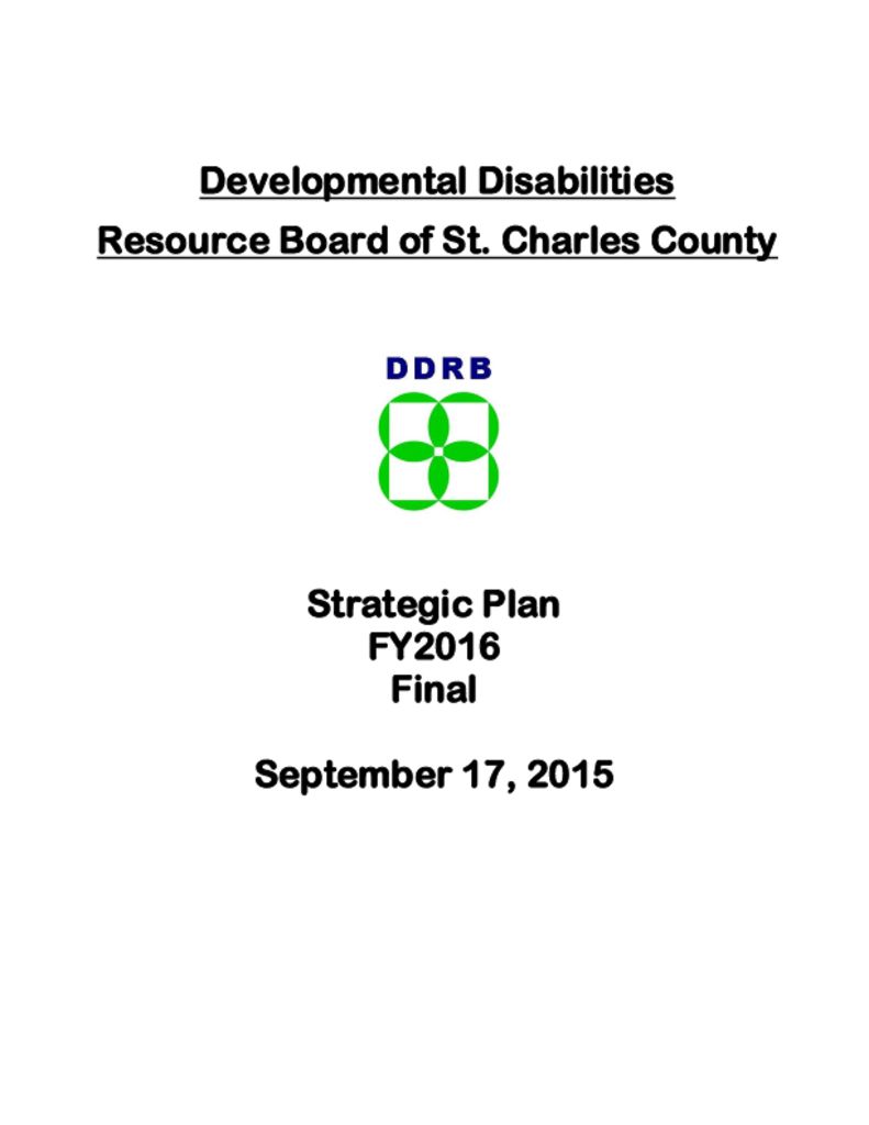 thumbnail of FY2016 Strategic Plan 091715