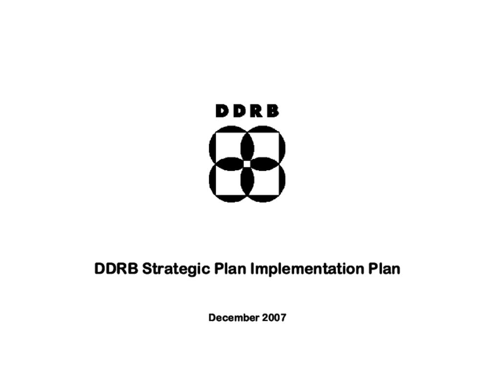 DDRB Seeks Input to its Strategic Plan Implementation Plan