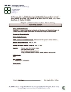 thumbnail of July 19, 2018 board notice
